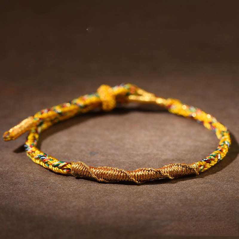 Chinesisches Sternzeichen-Buddha-Armband, geflochten, 14–17 cm, Schutz, Glück