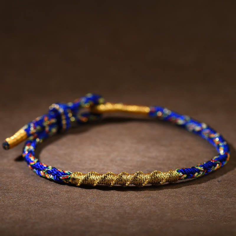 Chinesisches Sternzeichen-Buddha-Armband, geflochten, 14–17 cm, Schutz, Glück