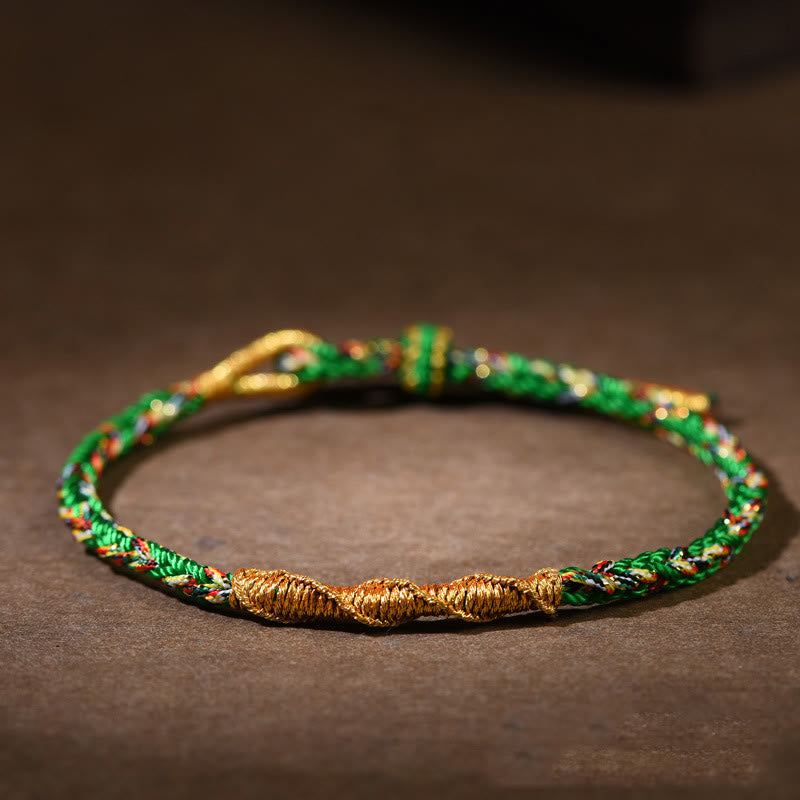 Chinesisches Sternzeichen-Buddha-Armband, geflochten, 14–17 cm, Schutz, Glück