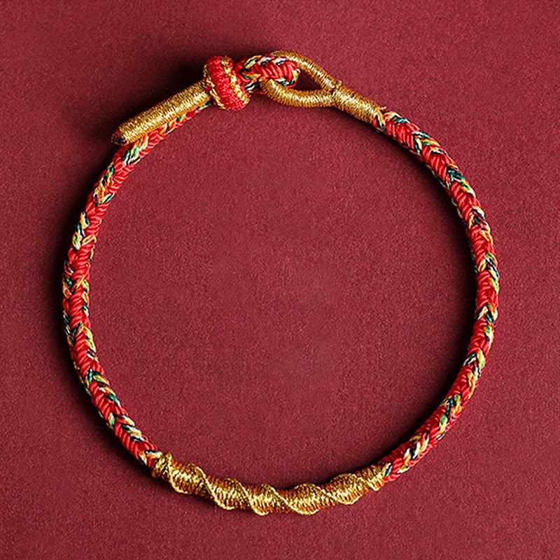 Geflochtenes Schnurarmband mit chinesischem Sternzeichen