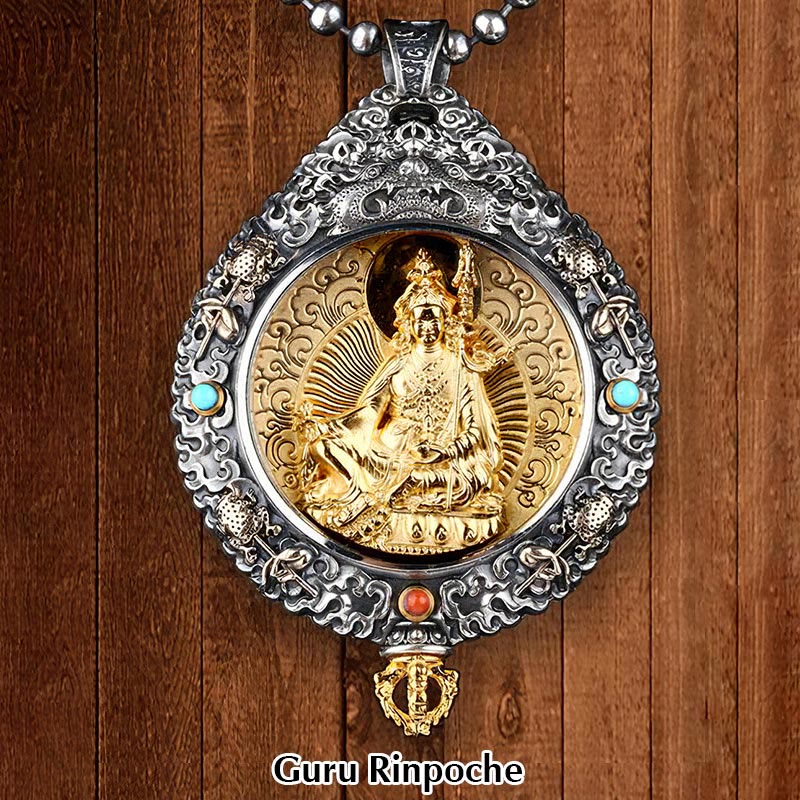 Drehbarer Halskettenanhänger mit chinesischem Sternzeichen für spirituellen Schutz