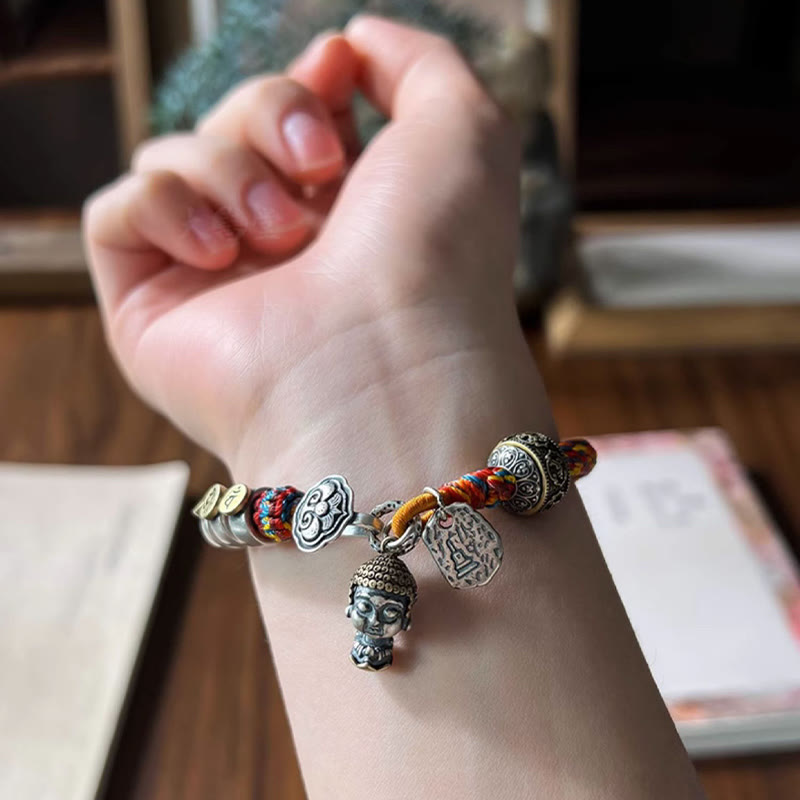 Chinesisches Sternzeichen-Silberarmband für Reichtum und Schutz