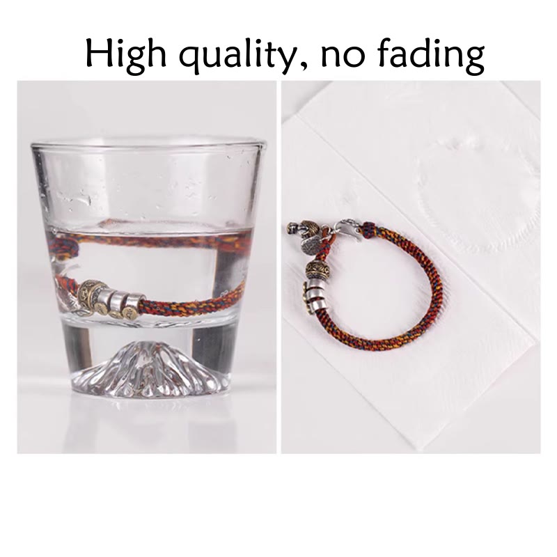 Chinesisches Sternzeichen-Silberarmband für Reichtum und Schutz