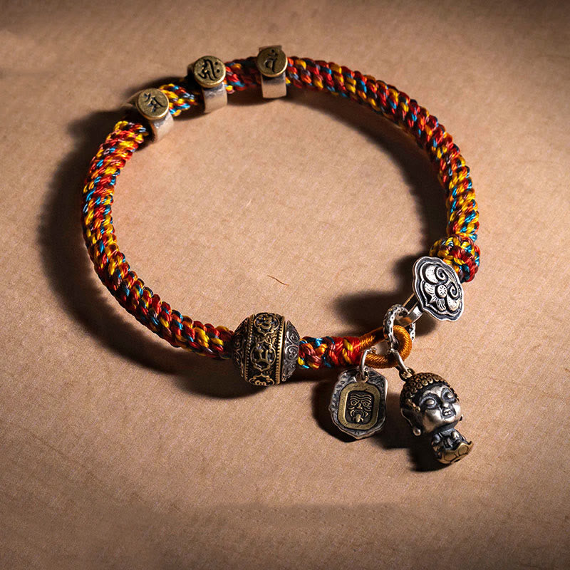 Chinesisches Sternzeichen-Silberarmband für Reichtum und Schutz