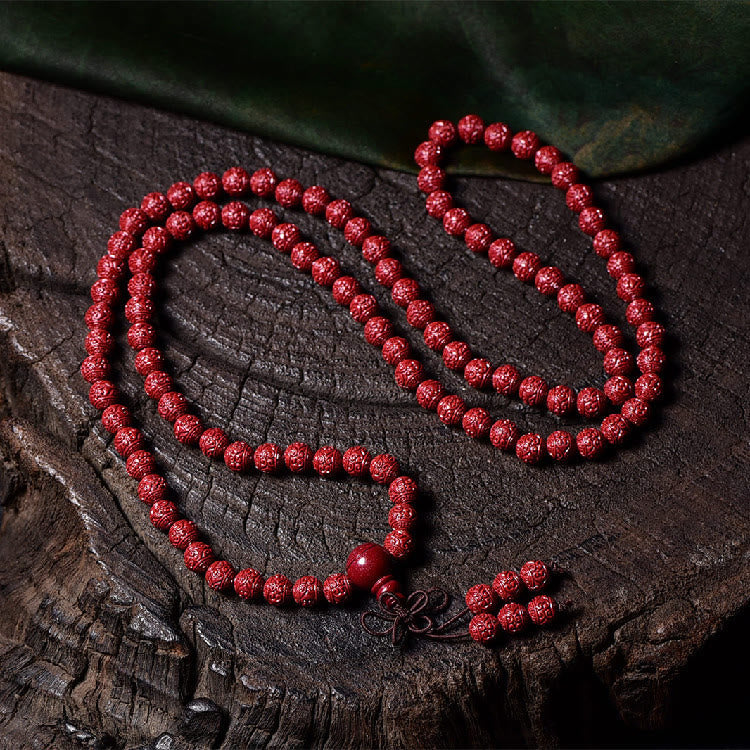 Cinnabar 108 Mala Perlen Meditation Segen Armband