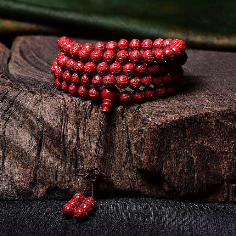 Cinnabar 108 Mala Perlen Meditation Segen Armband