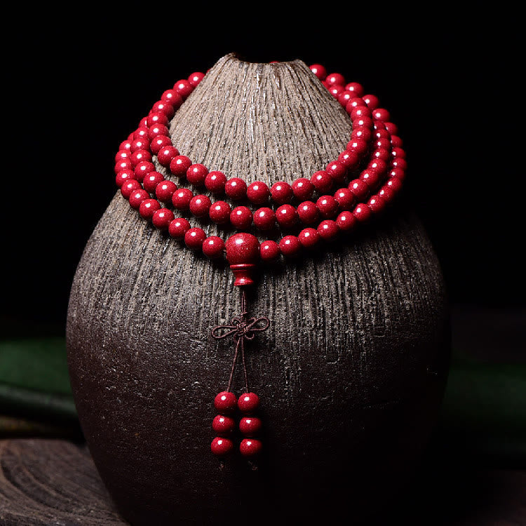 Cinnabar 108 Mala Perlen Meditation Segen Armband