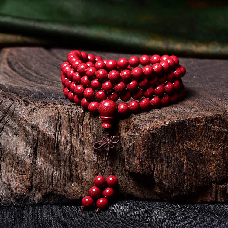 Cinnabar 108 Mala Perlen Meditation Segen Armband