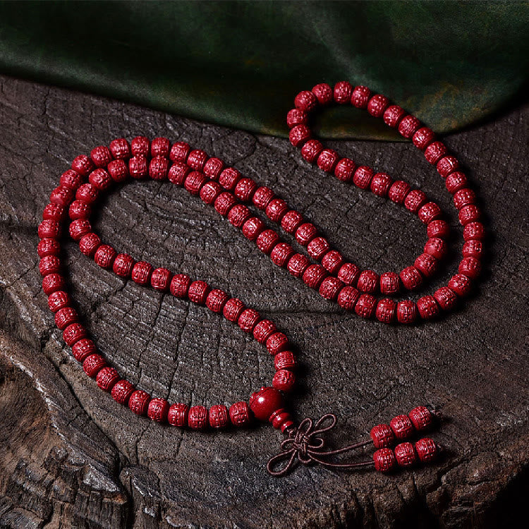 Cinnabar 108 Mala Perlen Meditation Segen Armband