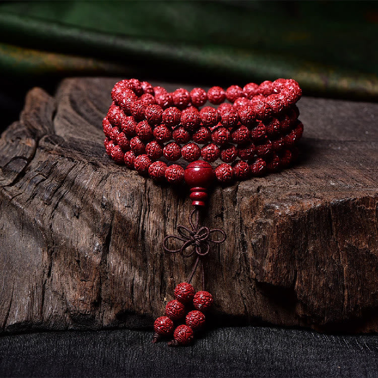 Cinnabar 108 Mala Perlen Meditation Segen Armband