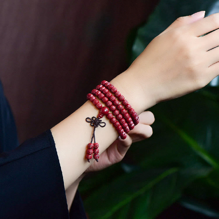 Cinnabar 108 Mala Perlen Meditation Segen Armband