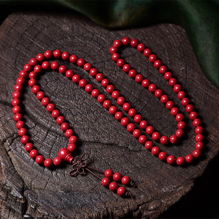 Cinnabar 108 Mala Perlen Meditation Segen Armband