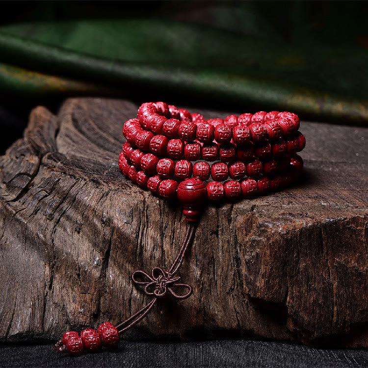 Cinnabar 108 Mala Perlen Meditation Segen Armband