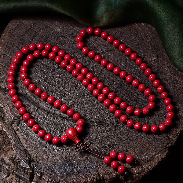 Cinnabar 108 Mala Perlen Meditation Segen Armband
