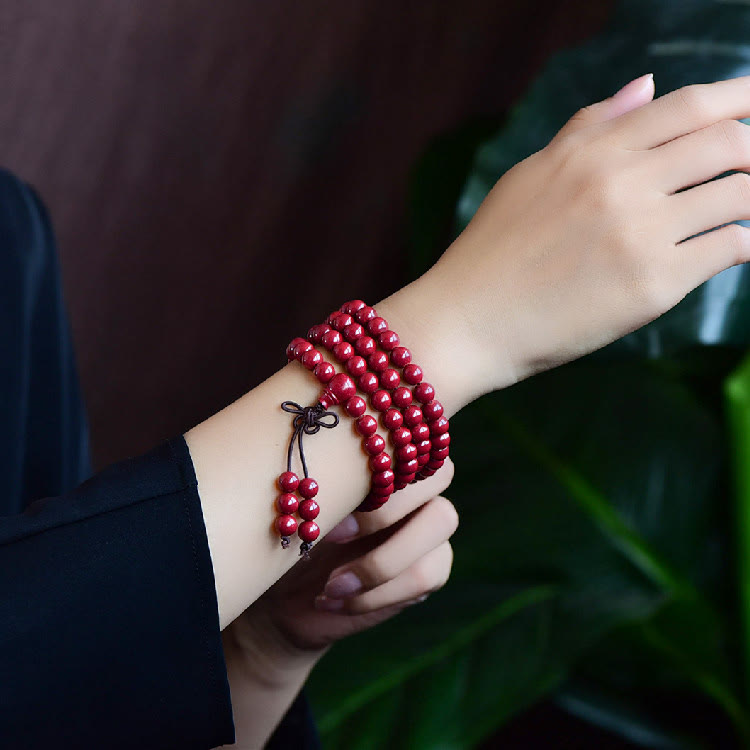 Cinnabar 108 Mala Perlen Meditation Segen Armband