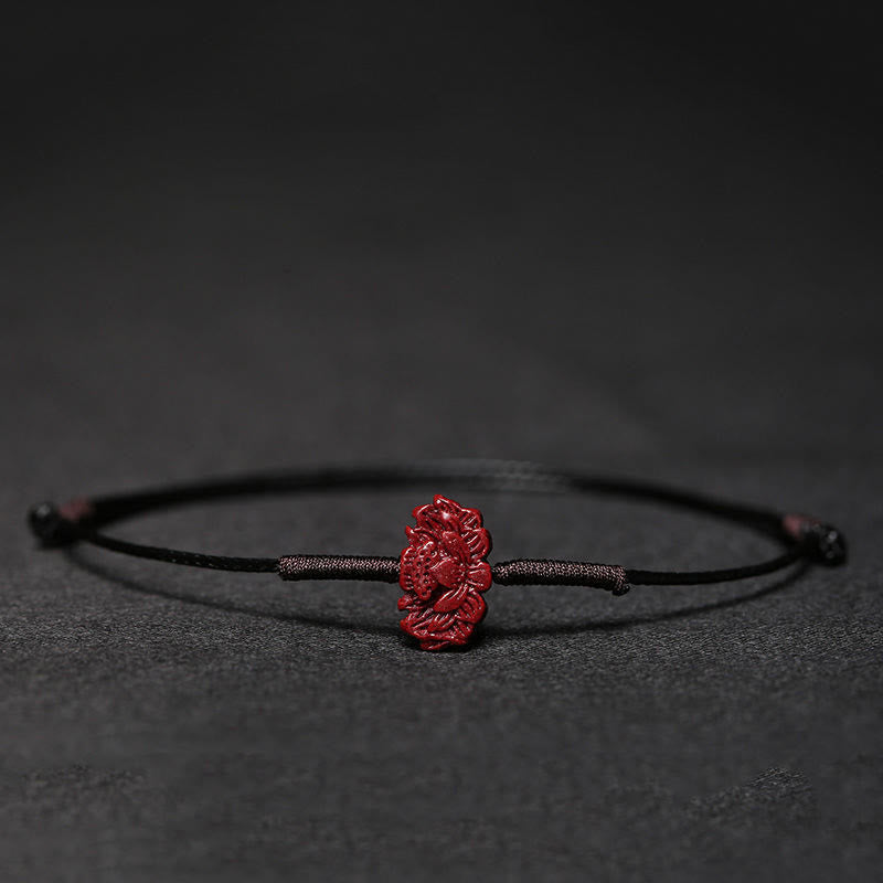 Zinnoberarmband mit Pixiu für Glück und Schutz