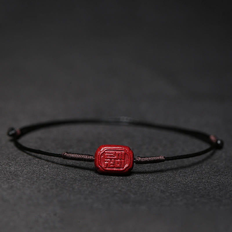Zinnoberarmband mit Pixiu für Glück und Schutz