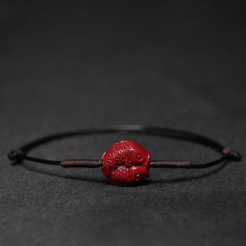 Zinnoberarmband mit Pixiu für Glück und Schutz