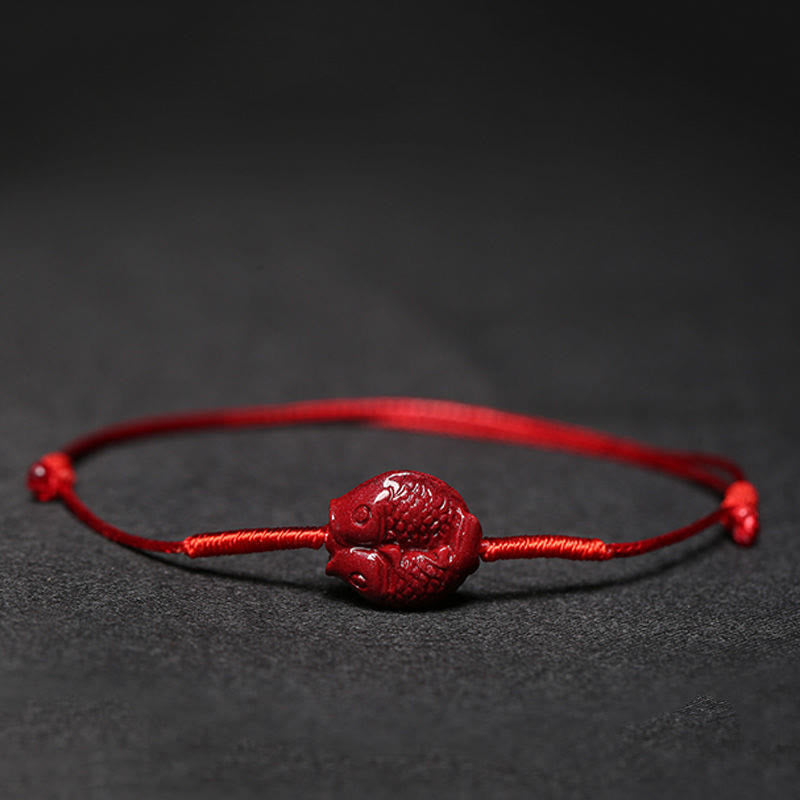 Zinnoberarmband mit Pixiu für Glück und Schutz