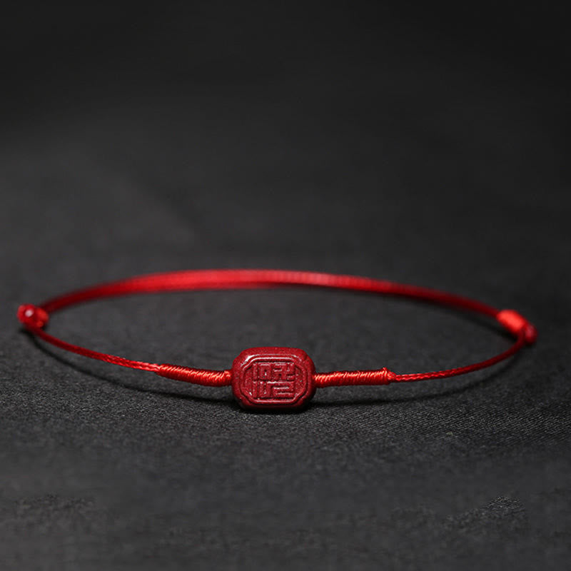 Zinnoberarmband mit Pixiu für Glück und Schutz