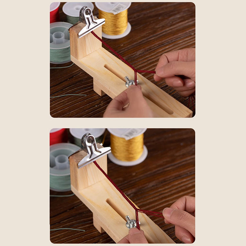 Geflochtenes Zinnoberarmband mit Peace-Schnalle und Fu-Anhänger