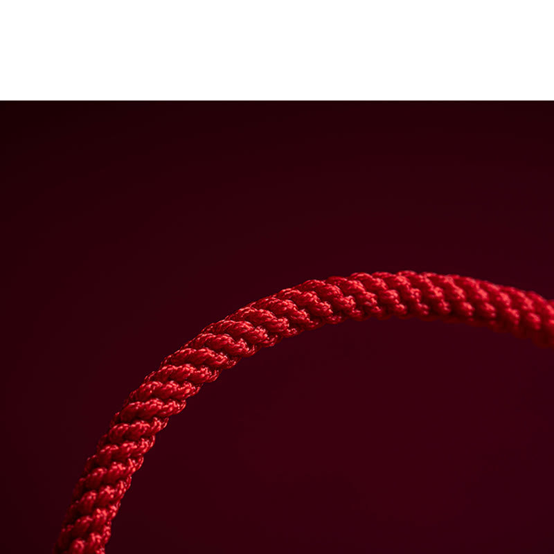 Cinnabar Fu Charakter 14–20 cm rote Schnur geflochtenes Armband