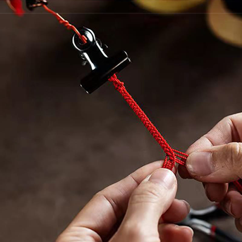 Zinnoberrotes Pixiu-Armband für Reichtum und Glück | Handgefertigt