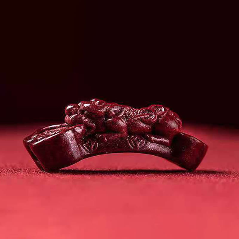 Zinnoberrotes Pixiu-Armband für Reichtum und Glück | Handgefertigt