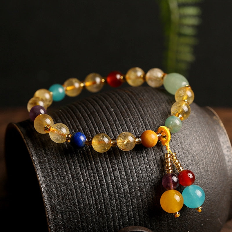 Citrin-Jade-Überflussarmband für Wohlstand