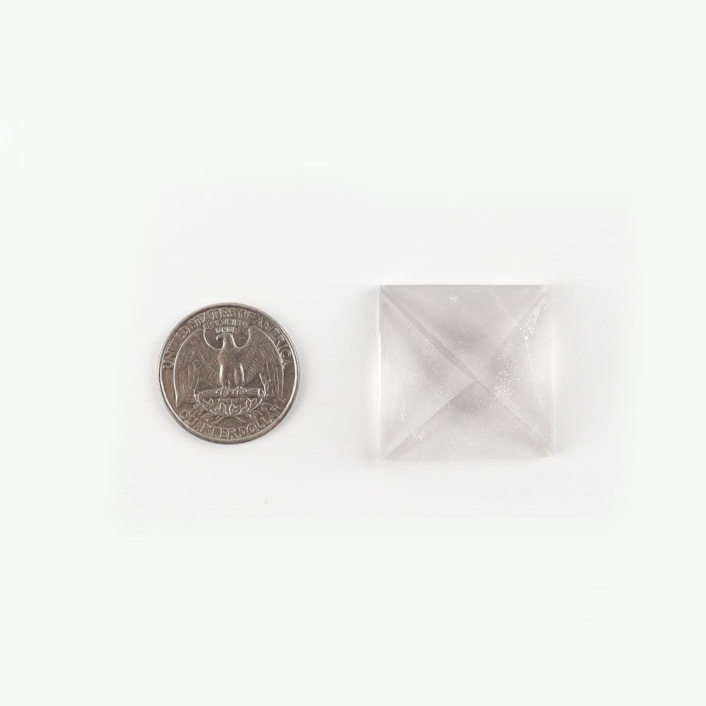 Clear Quartz Crystal Pyramid Carving 1.15 Inch Healing Tool