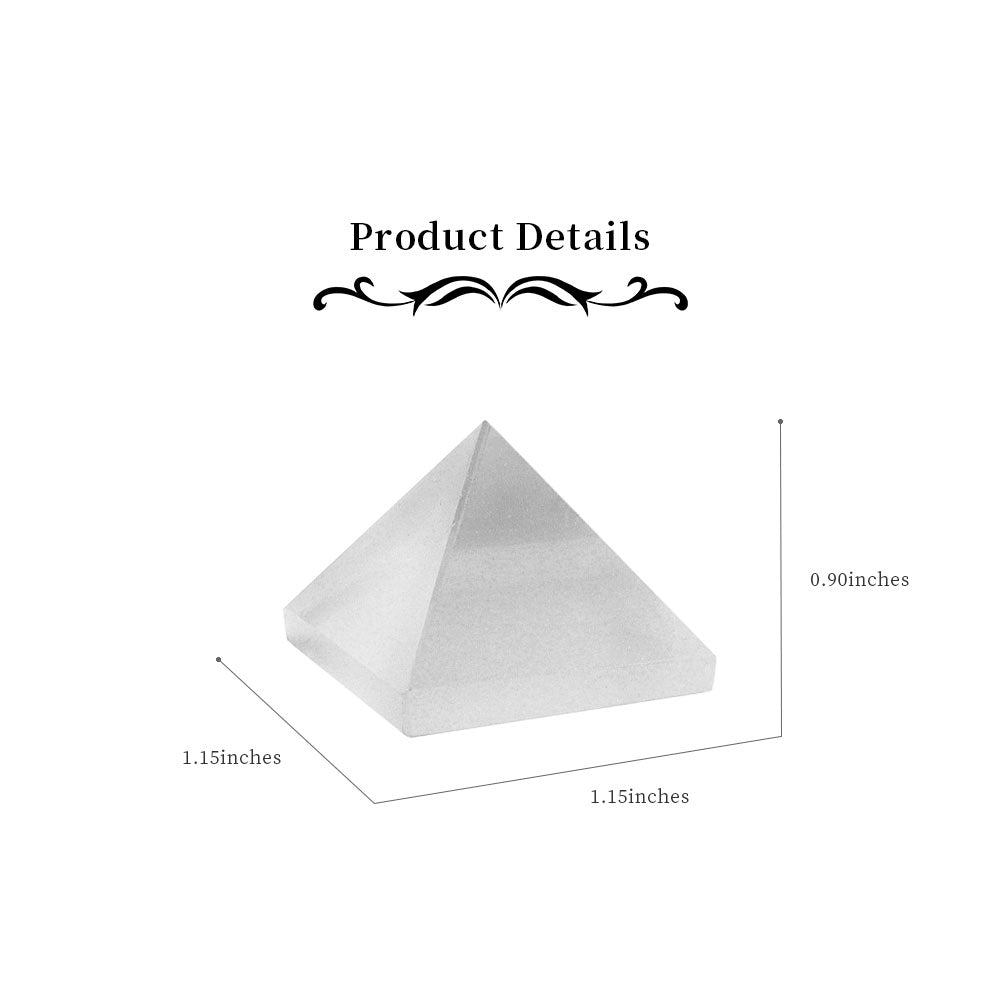 Clear Quartz Crystal Pyramid Carving 1.15 Inch Healing Tool