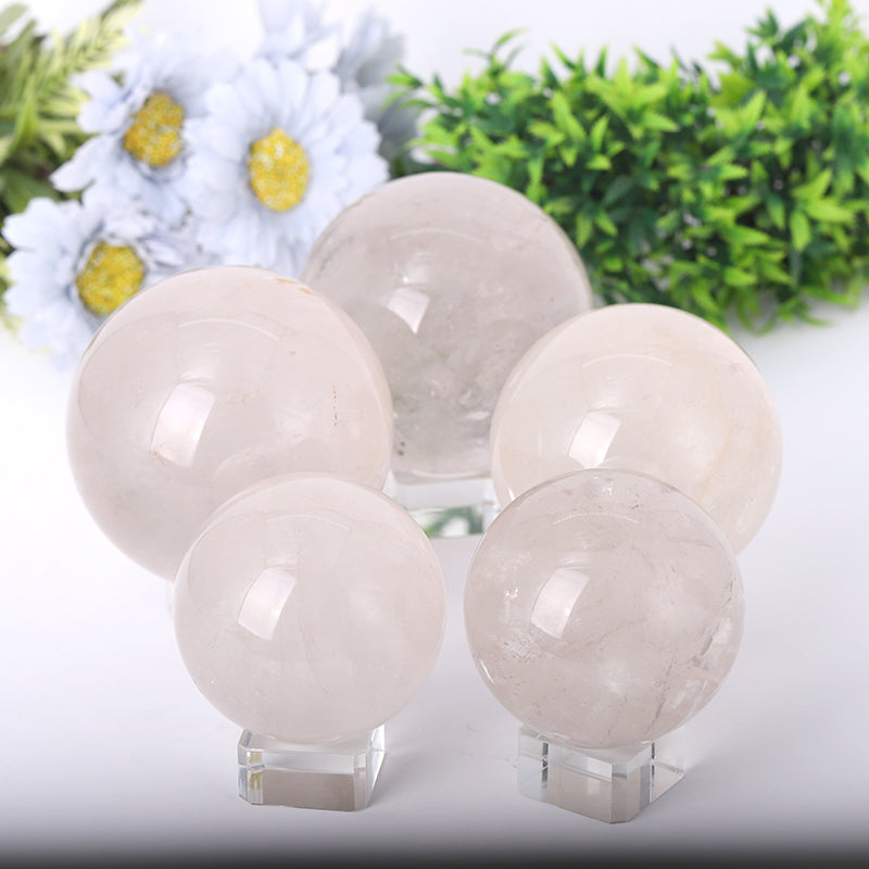 Clear Quartz Crystal Sphere 2.5-4 Inch Healing Orb