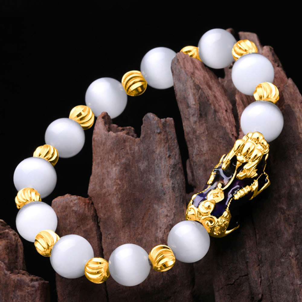 Farbwechselndes PiXiu-Armband mit Chrysoberyll-Katzenauge