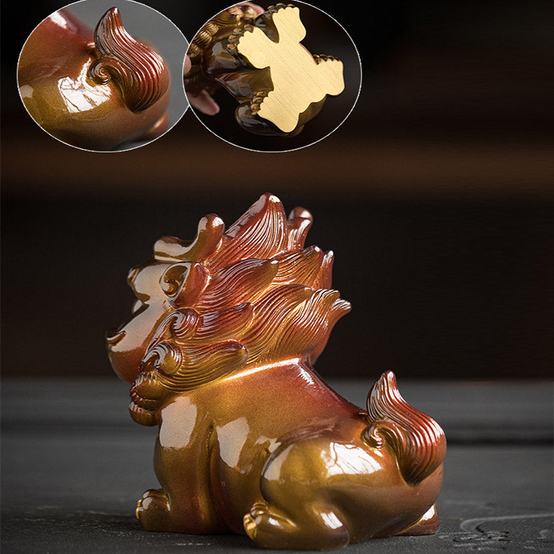 Farbwechselndes PiXiu-Teetier aus Harz | Zen-Wohndekor