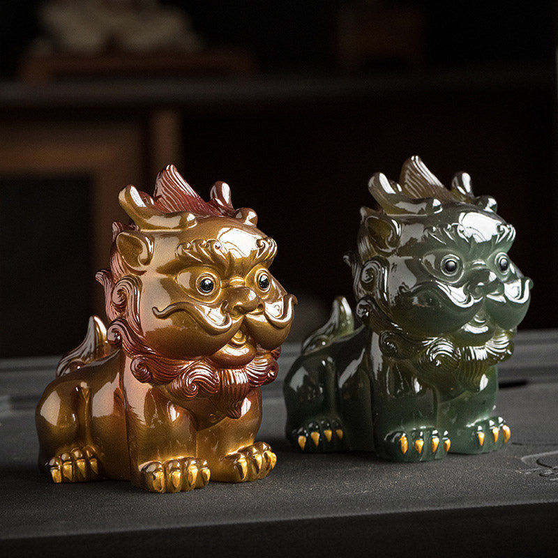 Farbwechselndes PiXiu-Teetier aus Harz | Zen-Wohndekor