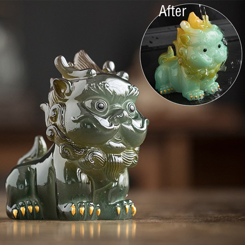 Farbwechselndes PiXiu-Teetier aus Harz | Zen-Wohndekor