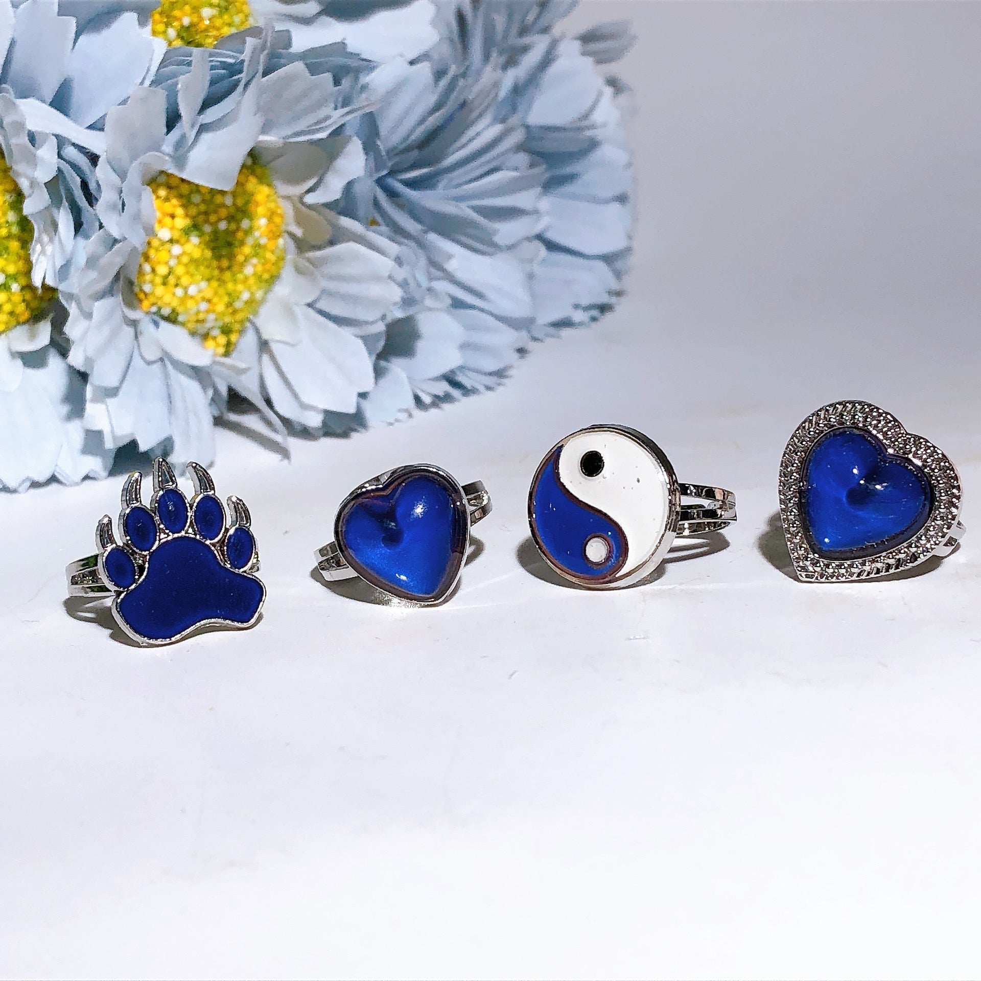 Color Changing Yin Yang Ring and Necklace for Healing and Balance
