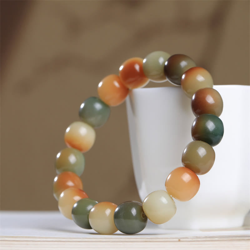 Buntes spirituelles Bodhi-Samen-Armband für Weisheit und Frieden