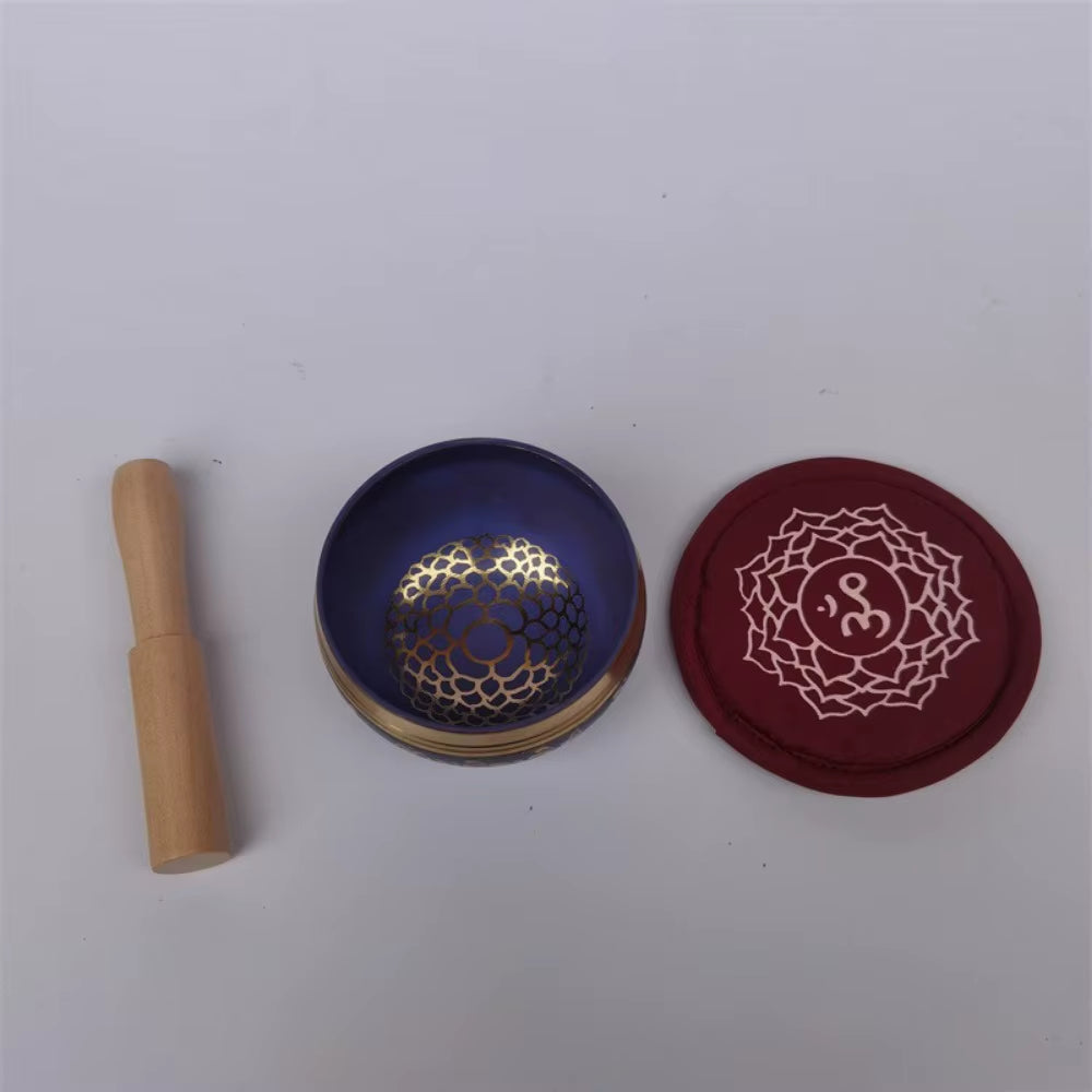 8Cm Colorful Nepal Singing Bowl Brass Buddhist Tibetan Bowls Chakras Yoga Meditation Mindfulness Handmade Sound Bowl Accessories