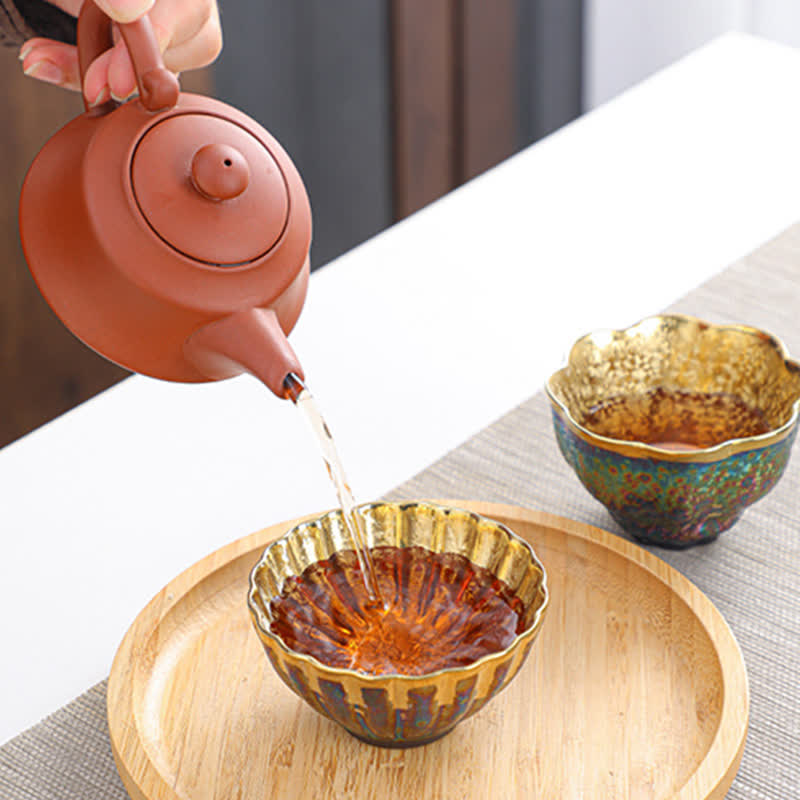 Bunte chinesische Teetasse aus Keramik, 135 ml, handgefertigte Kunstfertigkeit