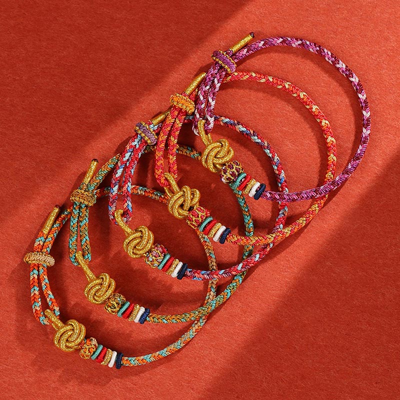Buntes Dunhuang-Schutzseilarmband für spirituelles Gleichgewicht