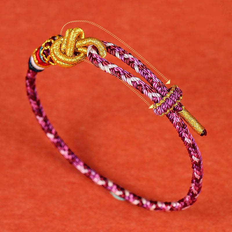 Buntes Dunhuang-Schutzseilarmband für spirituelles Gleichgewicht