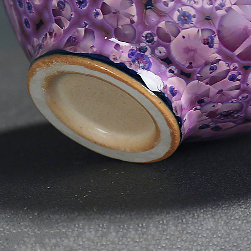 Bunte Irisblumen Jian Zhan Teetasse 110ml Keramik