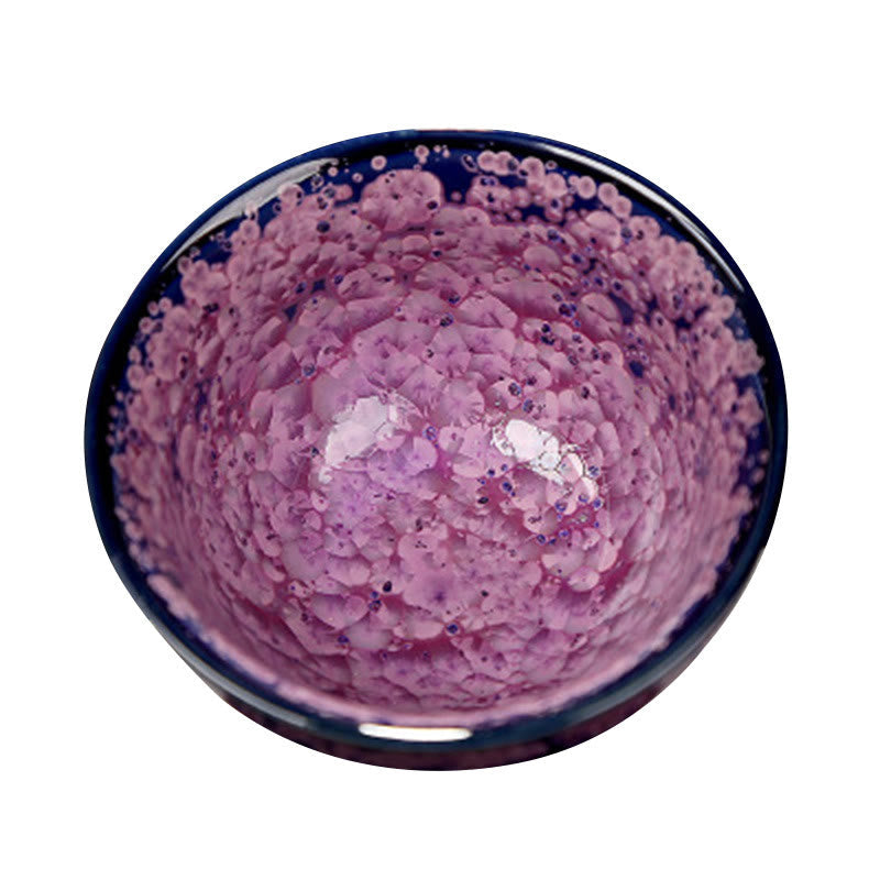 Bunte Irisblumen Jian Zhan Teetasse 110ml Keramik