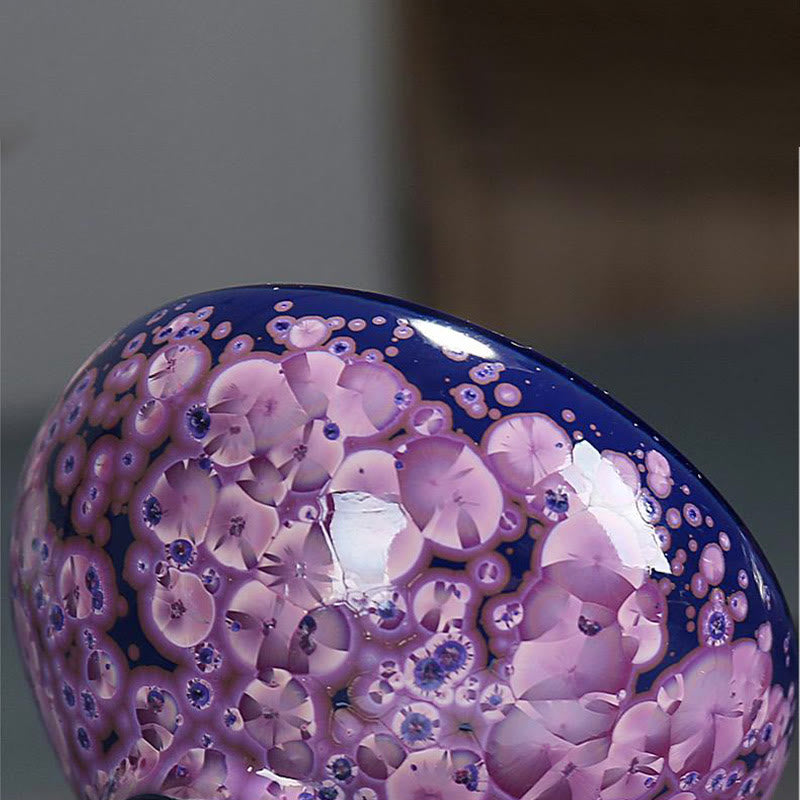 Bunte Irisblumen Jian Zhan Teetasse 110ml Keramik