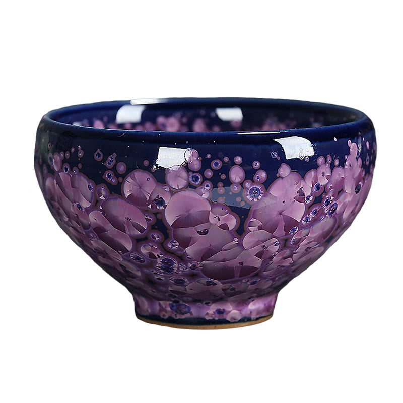 Bunte Irisblumen Jian Zhan Teetasse 110ml Keramik