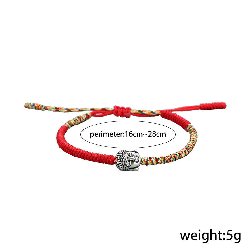 Buntes King Kong Knoten Buddha Serenity String Armband