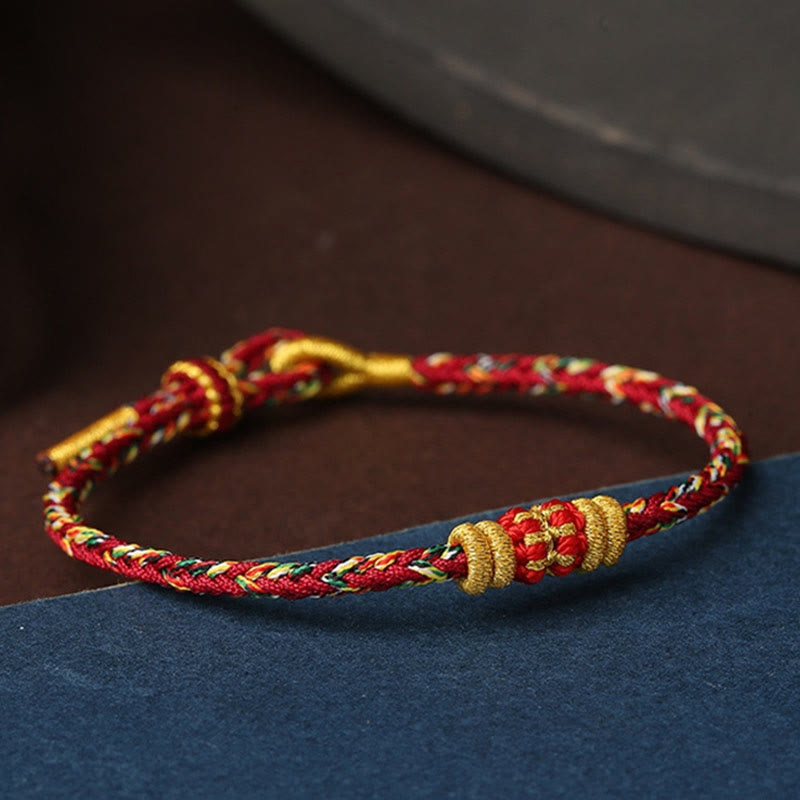 Buntes spirituelles King Kong-Knotenarmband für Glück und Schutz