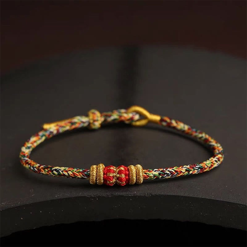 Buntes spirituelles King Kong-Knotenarmband für Glück und Schutz