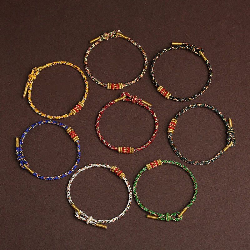 Buntes spirituelles King Kong-Knotenarmband für Glück und Schutz